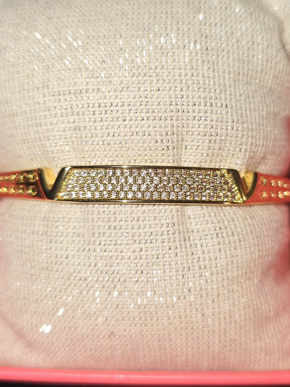 Gold-Tone Pave Crystal Bar Bracelet - Women Jewelry